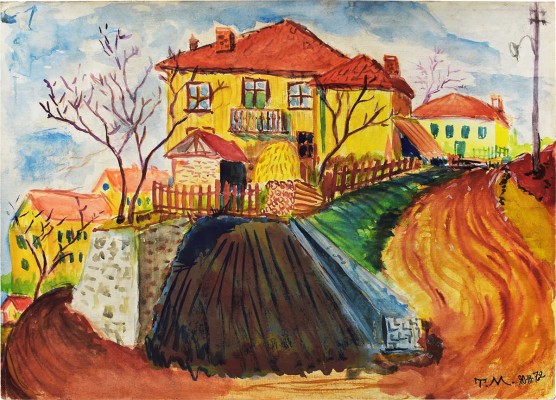 Маврина (Лебедева) Татьяна Алексеевна. Пейзаж с желтыми домами